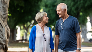 friends walking talking ostomate